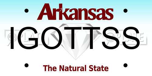 IGOTTSS Arkansas License Plate