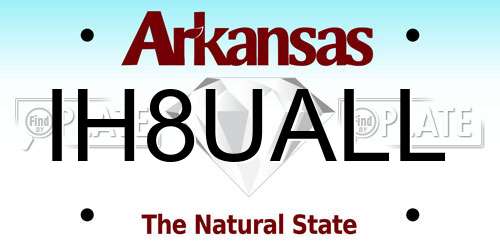 IH8UALL Arkansas License Plate