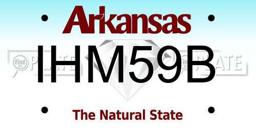 IHM59B Arkansas License Plate
