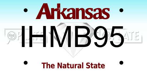 IHMB95 Arkansas License Plate