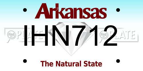IHN712 Arkansas License Plate