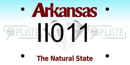 II011 Arkansas License Plate