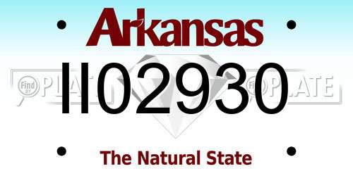 II02930 Arkansas License Plate
