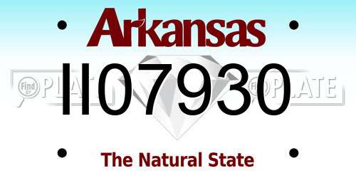 II07930 Arkansas License Plate