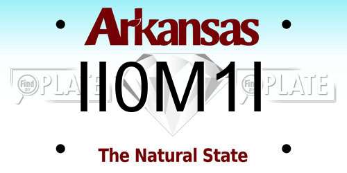 II0M1I Arkansas License Plate