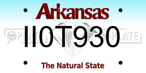 II0T930 Arkansas License Plate