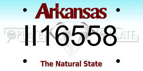 II16558 Arkansas License Plate