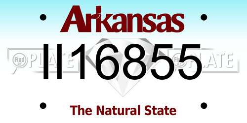 II16855 Arkansas License Plate
