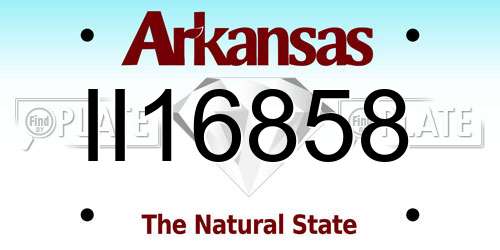 II16858 Arkansas License Plate