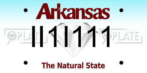 II1I111 Arkansas License Plate