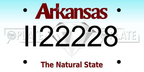 II22228 Arkansas License Plate