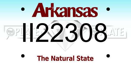 II22308 Arkansas License Plate