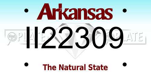 II22309 Arkansas License Plate
