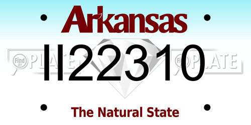 II22310 Arkansas License Plate