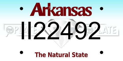 II22492 Arkansas License Plate