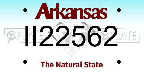 II22562 Arkansas License Plate
