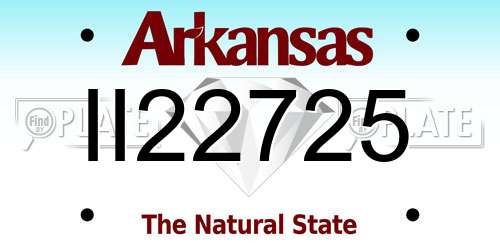 II22725 Arkansas License Plate