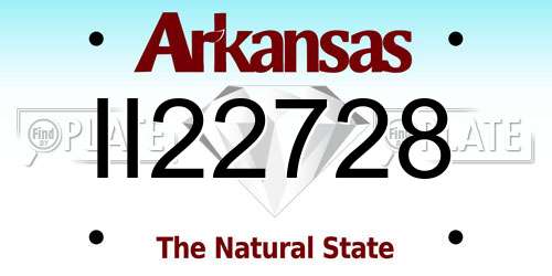 II22728 Arkansas License Plate