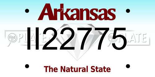 II22775 Arkansas License Plate