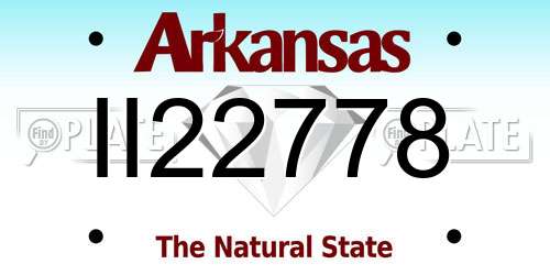 II22778 Arkansas License Plate