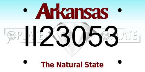 II23053 Arkansas License Plate