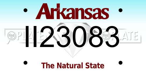 II23083 Arkansas License Plate