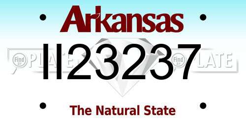 II23237 Arkansas License Plate