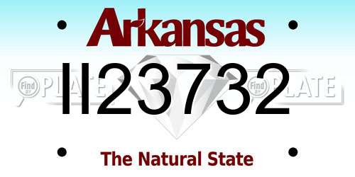 II23732 Arkansas License Plate
