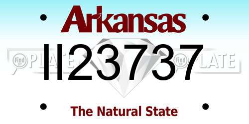 II23737 Arkansas License Plate