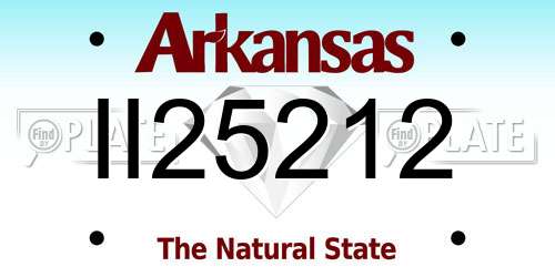 II25212 Arkansas License Plate