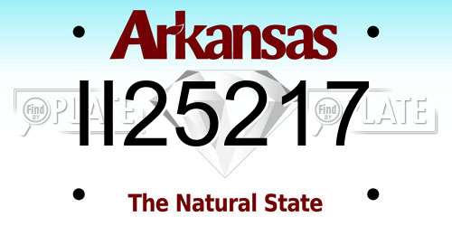 II25217 Arkansas License Plate