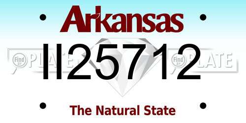 II25712 Arkansas License Plate