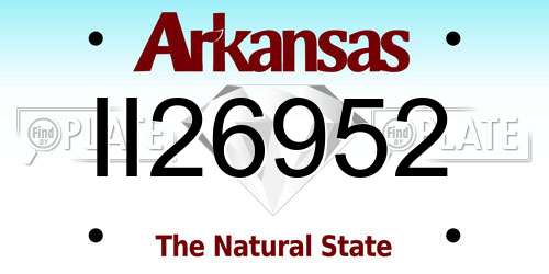 II26952 Arkansas License Plate