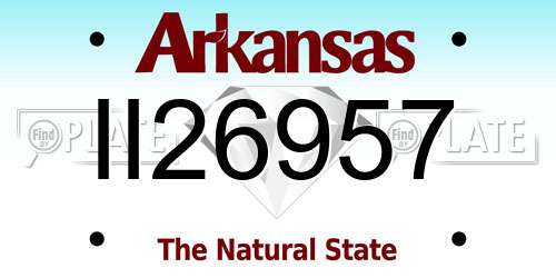 II26957 Arkansas License Plate