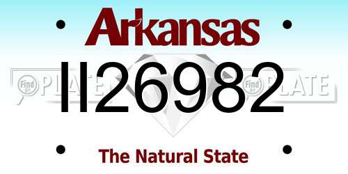 II26982 Arkansas License Plate