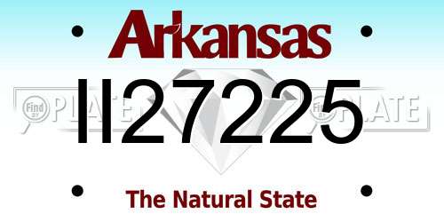 II27225 Arkansas License Plate