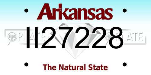II27228 Arkansas License Plate