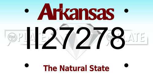 II27278 Arkansas License Plate
