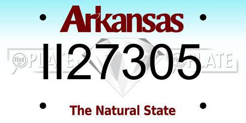 II27305 Arkansas License Plate