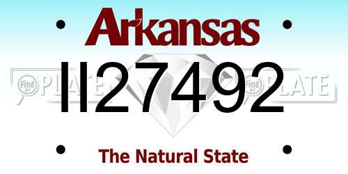 II27492 Arkansas License Plate
