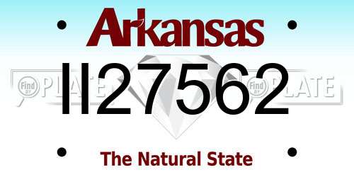 II27562 Arkansas License Plate
