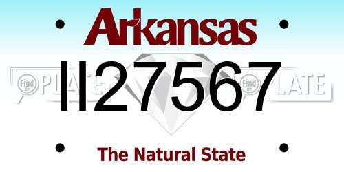 II27567 Arkansas License Plate
