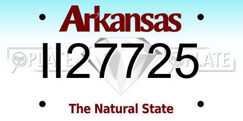 II27725 Arkansas License Plate