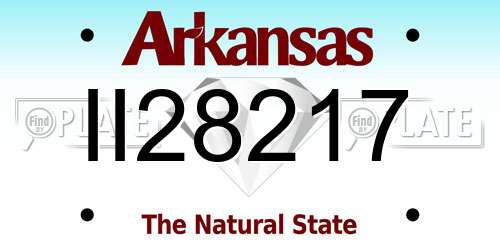 II28217 Arkansas License Plate