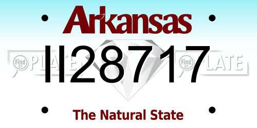 II28717 Arkansas License Plate