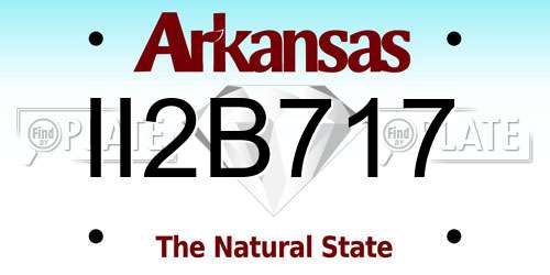 II2B717 Arkansas License Plate