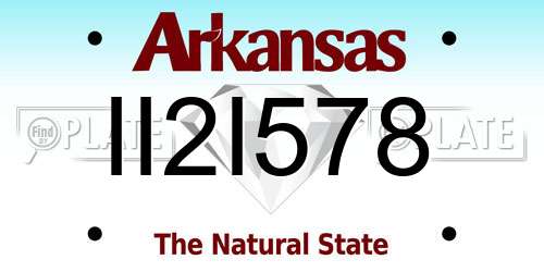 II2I578 Arkansas License Plate