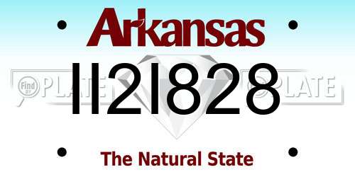 II2I828 Arkansas License Plate