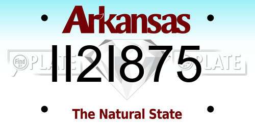II2I875 Arkansas License Plate