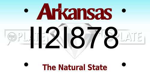 II2I878 Arkansas License Plate